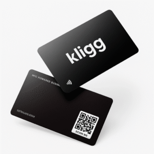 Kligg NFC & QR Business Card (weiss / schwarz)